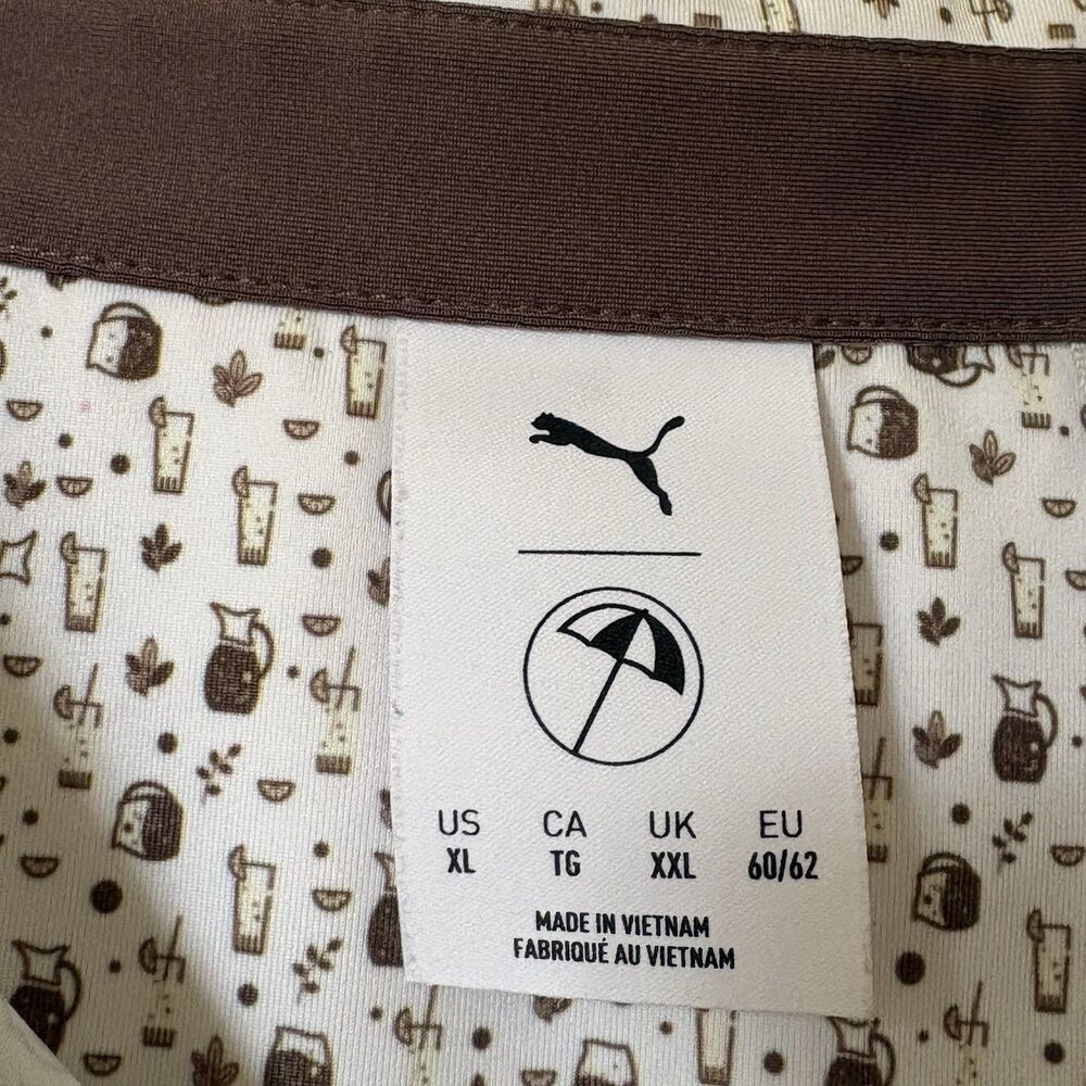 Puma Arnold Palmer Tea Time Golf Polo Limited Edition Umbrella Logo Size XL - Picture 2 of 9